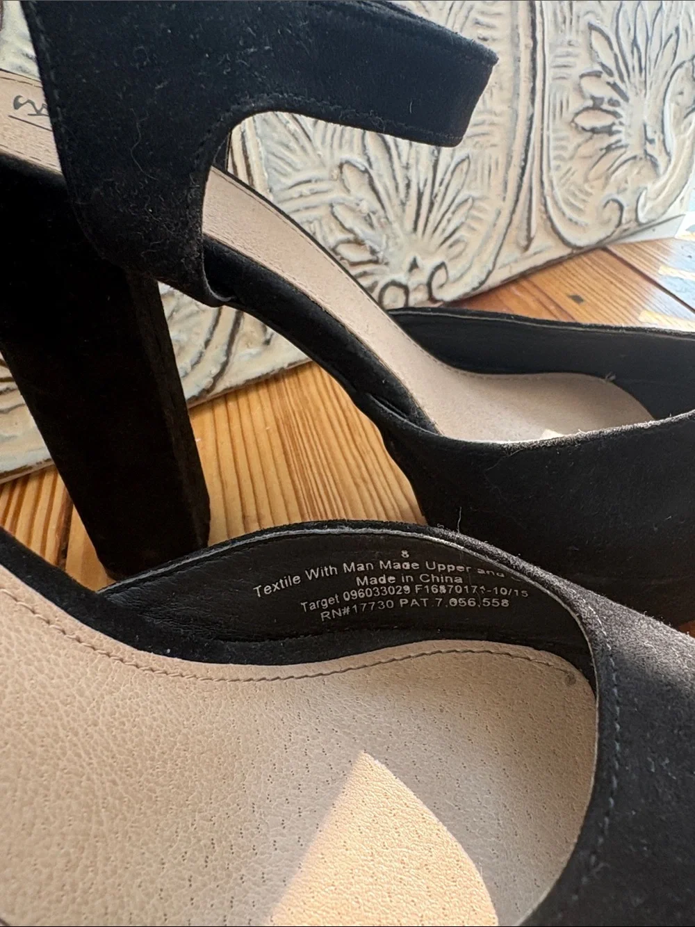 Black Platform Peep-Toe Ankle Strap Heels - Women